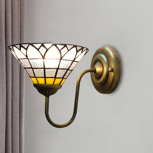 Frendorf | 1 Kopf Wand Licht Fixture Barock Lotus Klar Dimple Glas Wandlampe für Flur