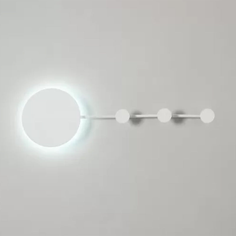 Frendorf | 27,5"/39" Breite Schwarz/Weiß Runde LED Wandlampe Simplicity LED Acryl Wandleuchte in Warm/Weiß Licht mit Aufhängern