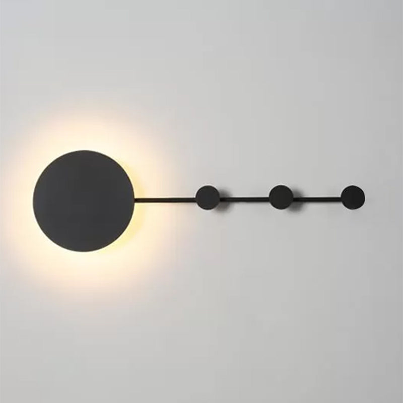 Frendorf | 27,5"/39" Breite Schwarz/Weiß Runde LED Wandlampe Simplicity LED Acryl Wandleuchte in Warm/Weiß Licht mit Aufhängern