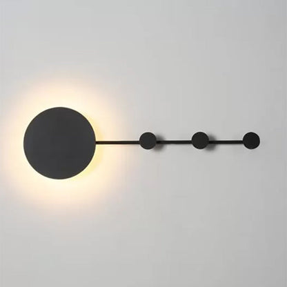 Frendorf | 27,5"/39" Breite Schwarz/Weiß Runde LED Wandlampe Simplicity LED Acryl Wandleuchte in Warm/Weiß Licht mit Aufhängern