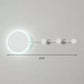 Frendorf | 27,5"/39" Breite Schwarz/Weiß Runde LED Wandlampe Simplicity LED Acryl Wandleuchte in Warm/Weiß Licht mit Aufhängern