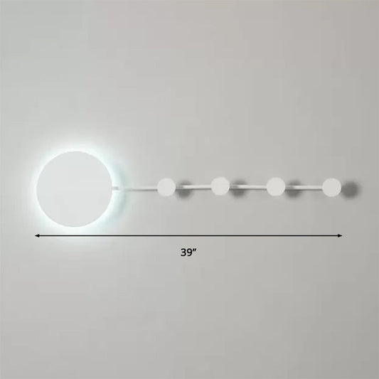 Frendorf | 27,5"/39" Breite Schwarz/Weiß Runde LED Wandlampe Simplicity LED Acryl Wandleuchte in Warm/Weiß Licht mit Aufhängern