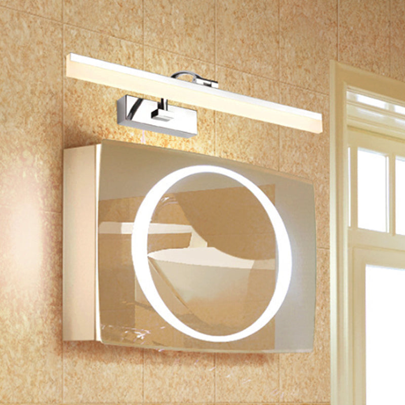 Frendorf | Acryl Slim Vanity Light Contemporary Style LED Chrome Finish Wandlamp voor Badkamer, 16"/19.5" Diameter