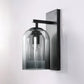 Frendorf | Nordische Glockenförmige Wandlampe Glas 1 Kopf Schlafzimmer Wandleuchte Leuchten in Schwarz