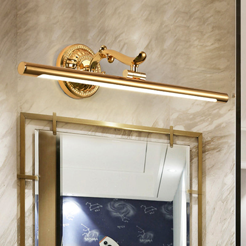 Frendorf | Lineare Metallische Wandbeleuchtung Modernistischer Stil 16"/21.5" Breite LED Messing/Gold Finish Wandmontage Beleuchtung über Spiegel