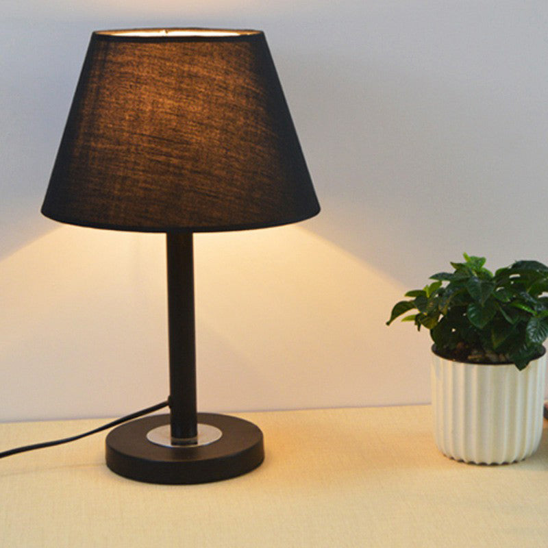 Simplicity Z tapered Nachtlicht Stoff 1-Glühbirne Schlafzimmer Leselampe in Dunkelblau