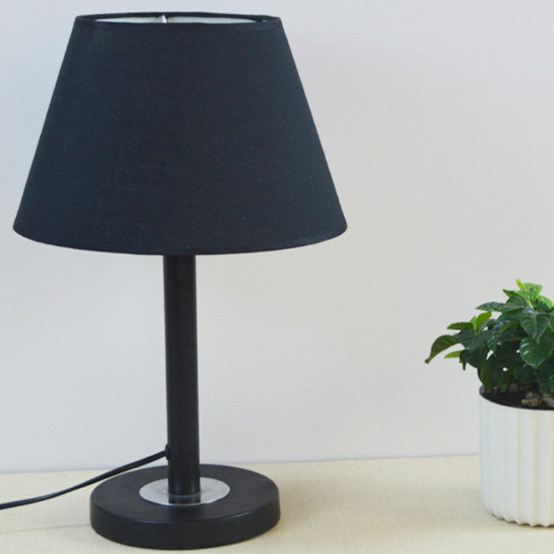 Simplicity Z tapered Nachtlicht Stoff 1-Glühbirne Schlafzimmer Leselampe in Dunkelblau