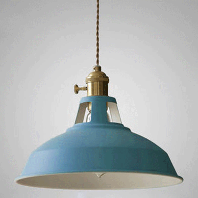 Macarons Industrial Barn Shade Pendelleuchte Metall 1-Licht Pendelleuchten für Restaurant