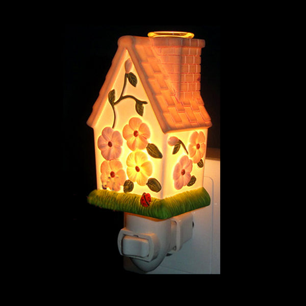 Frendorf | 1 Licht Huis Ontwerp Muur Sconces Licht Lodge Aardewerk Slaapkamer Nachtlicht in Roze/Wit/Geel
