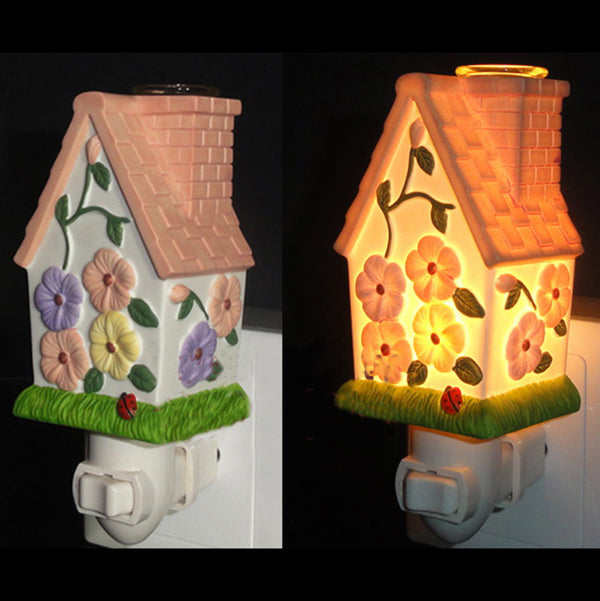 Frendorf | 1 Licht Huis Ontwerp Muur Sconces Licht Lodge Aardewerk Slaapkamer Nachtlicht in Roze/Wit/Geel