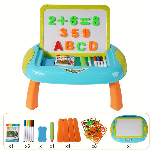 Frendorf | Bildung Zeichenbrett für Kinder – Doppelseitig mit magnetischen Zahlen und Buchstaben für kreatives Lernen