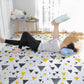Lässiger Schlafzimmerteppich Mehrfarbig Geometrisch Bedruckter Teppich Baumwolle Rutschfeste Rückseite Pflegeleicht Indoor Teppich