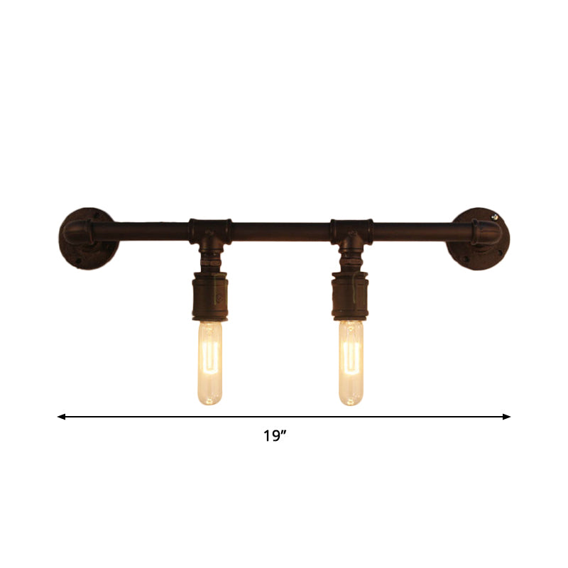 Frendorf | Eisen Zwarte Wandlamp Rechte Buizen 2/4/6 Gloeilampen Industrie Wandlamp voor Woonkamer