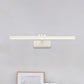 Simplistischer Stil Rechteckige Aluminium Wandlampe 16"/19.5" W LED Make-up Spiegellicht in Schwarz/Weiß für Badezimmer