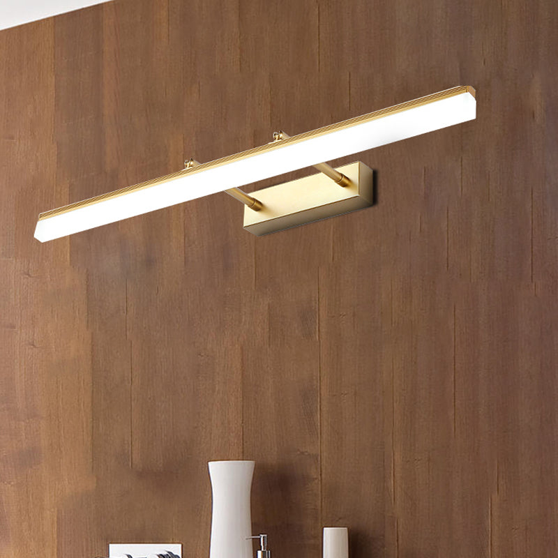 Frendorf | 16"/19.5" B Rechte Wandleuchte Moderner Stil Acryl LED Badezimmer Spiegellicht in Gold, Warm/Weiß Licht