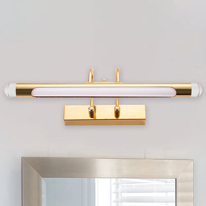 Frendorf | 16"/21" Breite Zylindrische Vanity Lichtarmatur Modernismus Stil Metallic LED Innen Wandlampe in Gold, Warm/Weiß Beleuchtung