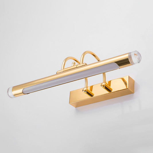 Frendorf | 16"/21" Breite Zylindrische Vanity Lichtarmatur Modernismus Stil Metallic LED Innen Wandlampe in Gold, Warm/Weiß Beleuchtung