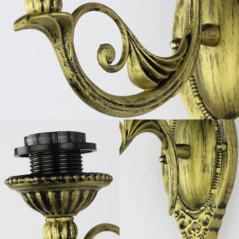 Frendorf | Gitterglas Wandanhängerlampe Tiffany Vintage 1 Licht Wandbeleuchtung in Klar/Blau für Schlafzimmer