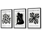 Matisse Floral und Nude Set aus 3 schwarzen und grauen Wandkunst-Drucken / Gerahmt