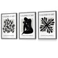 Matisse Floral und Nude Set aus 3 schwarzen und grauen Wandkunst-Drucken / Gerahmt