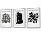 Matisse Floral und Nude Set aus 3 schwarzen und grauen Wandkunst-Drucken / Gerahmt