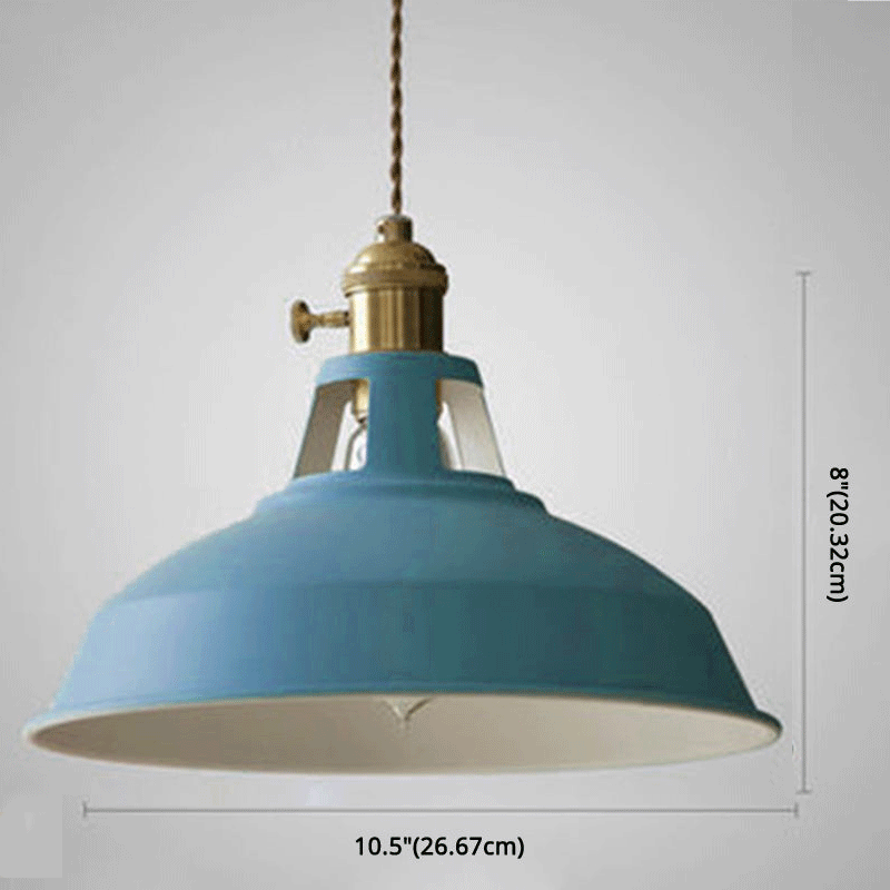 Macarons Industrial Barn Shade Pendelleuchte Metall 1-Licht Pendelleuchten für Restaurant