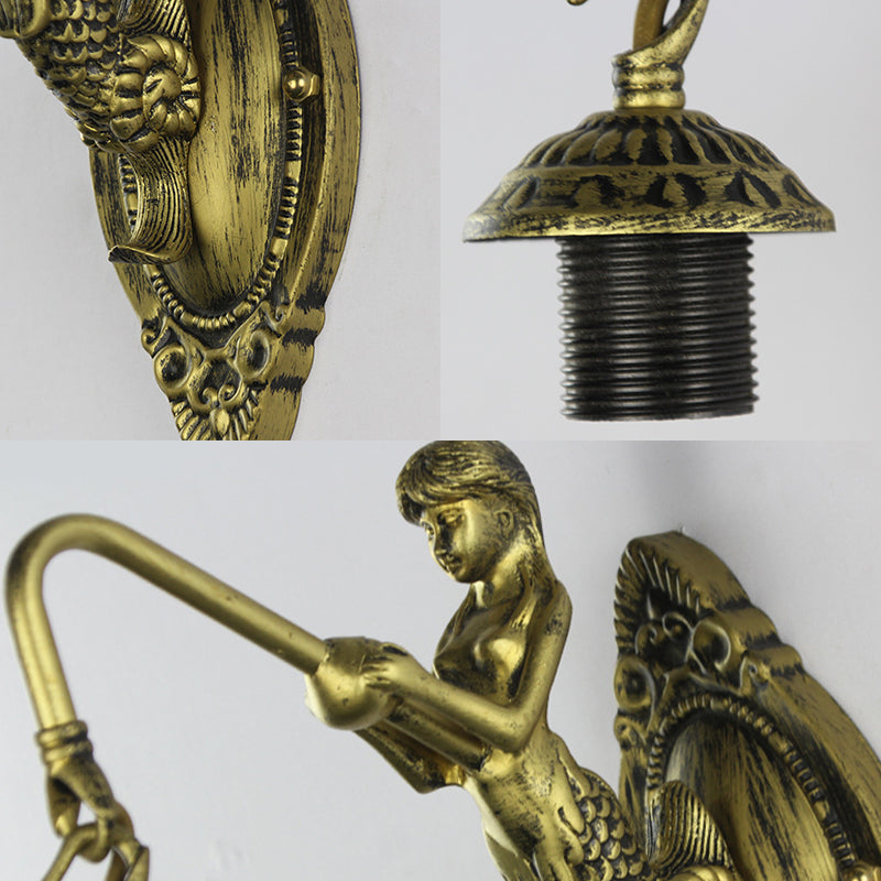 Frendorf | Mermaid's Lair - Elegante Wandleuchte mit kompliziertem Mosaik- und Meerjungfrauen-Design