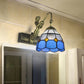 Frendorf | Dome Wandlamp Fixture 1 Hoofd Blauw/Helder Glas Barok Scone Verlichting met Zeemeermin Achterplaat