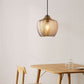 Wavy Glass Shaded Hanging Lamp Nordic Style Single Pendant Ceiling Light for Dining Room