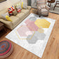 Frendorf | Beruhigende Geo Gedruckter Teppich Multicolor Polyester Teppich Rutschfeste Rückseite Fleckenbeständiger Teppich für Wohnzimmer
