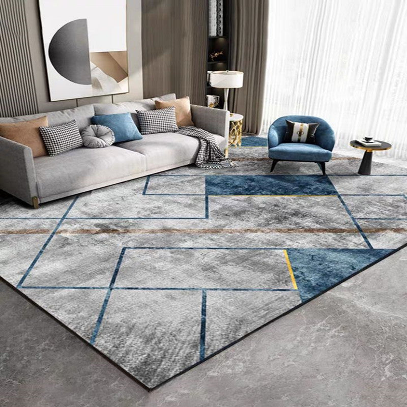 Nordic Wohnzimmer Teppich Bunt Geometrisch Bedruckter Innen Teppich Rutschfeste Rückseite Tierfreundlicher Teppich