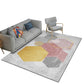 Frendorf | Multicolor Moderner Teppich Polyester Geo Gedruckter Bereichsteppich Rutschfeste Rückseite Waschbar Pflegeleicht Innen Teppich für Salon