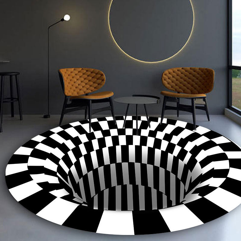 Frendorf | Bunte skandinavische Teppich Polypropylen 3D-Druck Teppich Anti-Rutsch-Rücken maschinenwaschbar Innenboden für das Schlafzimmer