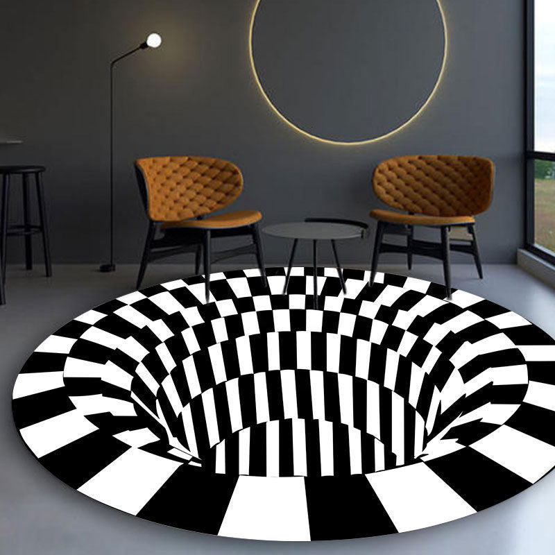 Frendorf | Bunte skandinavische Teppich Polypropylen 3D-Druck Teppich Anti-Rutsch-Rücken maschinenwaschbar Innenboden für das Schlafzimmer