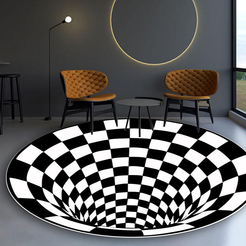 Frendorf | Bunte skandinavische Teppich Polypropylen 3D-Druck Teppich Anti-Rutsch-Rücken maschinenwaschbar Innenboden für das Schlafzimmer