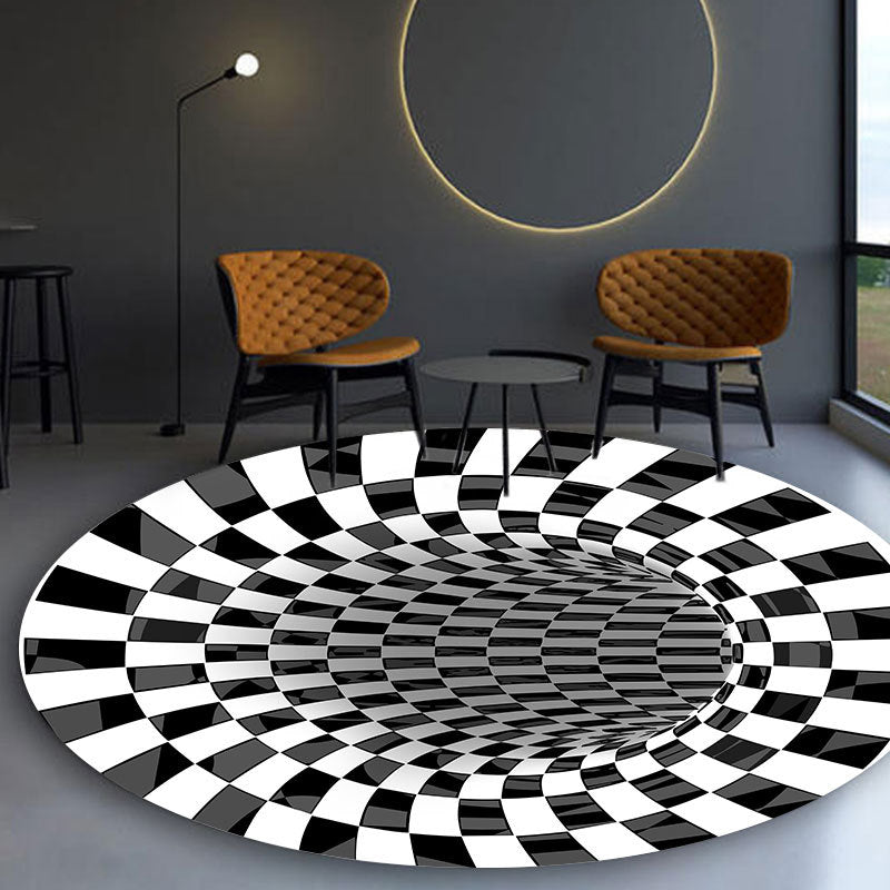 Frendorf | Bunte skandinavische Teppich Polypropylen 3D-Druck Teppich Anti-Rutsch-Rücken maschinenwaschbar Innenboden für das Schlafzimmer