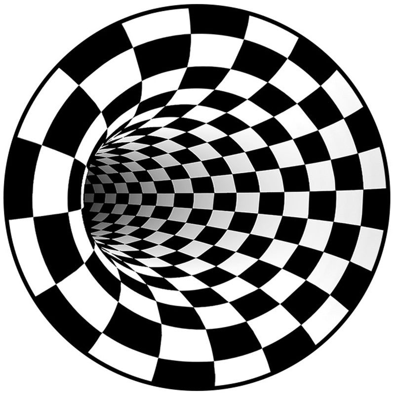 Frendorf | Einfach 3D Geo Druck Teppich Mehrfarbig Polyester Bereichsteppich rutschfeste Unterseite maschinenwaschbar Innen Teppich für Raum