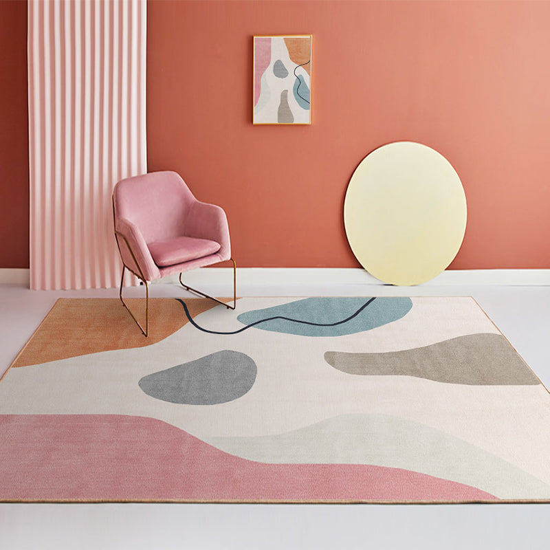 Frendorf | Multi Color Simple Rug Polypropylen Kleurblok Gebiedtapijt Antislip Ondergrond Vlekbestendige Binnenmat voor Kamer