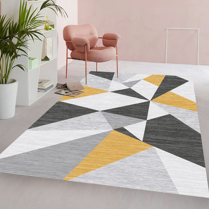 Frendorf | Multi Color Simple Rug Polypropylen Kleurblok Gebiedtapijt Antislip Ondergrond Vlekbestendige Binnenmat voor Kamer