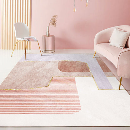 Frendorf | Multi Color Simple Rug Polypropylen Kleurblok Gebiedtapijt Antislip Ondergrond Vlekbestendige Binnenmat voor Kamer