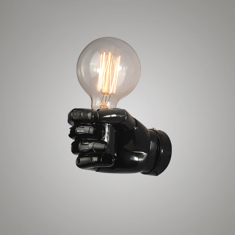 Frendorf | Einzelne Harzwandlampe Leuchte Künstlerische Faustförmige Flur Wand Sconce Beleuchtung