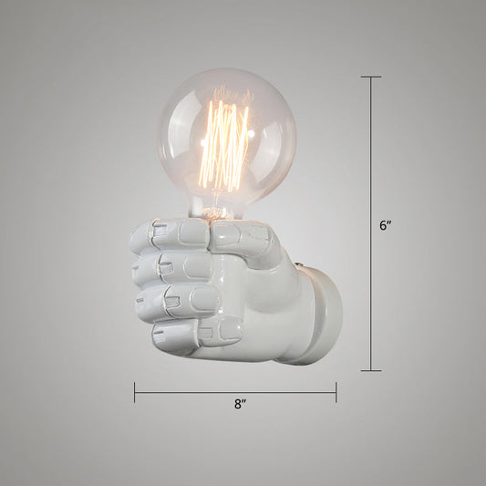 Frendorf | Einzelne Harzwandlampe Leuchte Künstlerische Faustförmige Flur Wand Sconce Beleuchtung