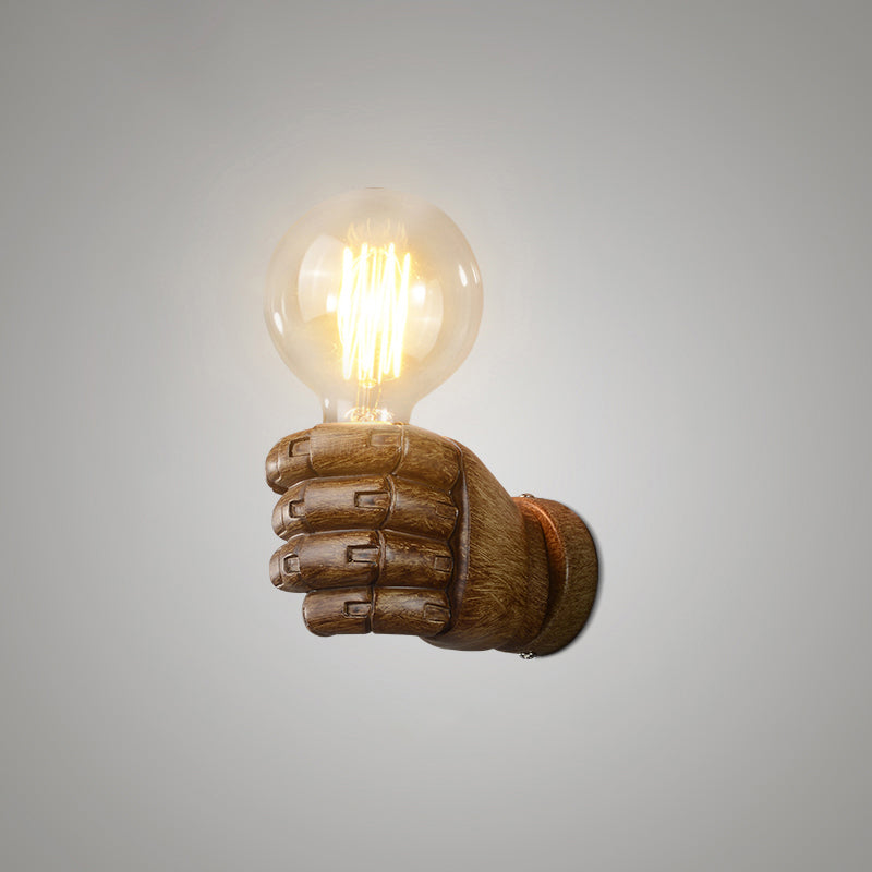 Frendorf | Einzelne Harzwandlampe Leuchte Künstlerische Faustförmige Flur Wand Sconce Beleuchtung