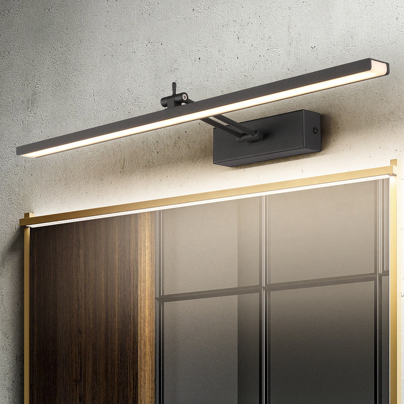 Minimalistische LED Badezimmerleuchte Lineare Rotierbare Waschtisch Wandleuchte mit Acrylschirm