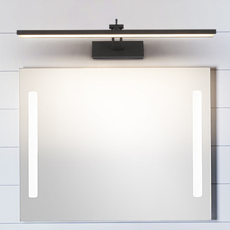 Minimalistische LED Badezimmerleuchte Lineare Rotierbare Waschtisch Wandleuchte mit Acrylschirm