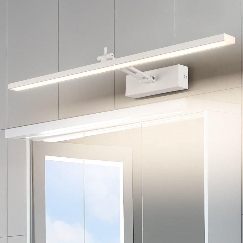 Minimalistische LED Badezimmerleuchte Lineare Rotierbare Waschtisch Wandleuchte mit Acrylschirm