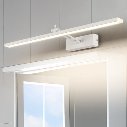 Minimalistische LED Badezimmerleuchte Lineare Rotierbare Waschtisch Wandleuchte mit Acrylschirm