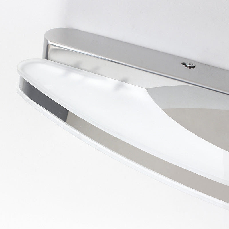 Frendorf | Gebogen LED Vanity Spiegel Licht Simpliciteit RVS Chroom Wandlamp voor Badkamer
