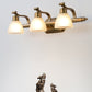 Frendorf | Frosted Glass Messing Wandlamp Bell Shaped Country Style Vanity Sconce Light voor Badkamer