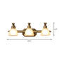 Frendorf | Frosted Glass Messing Wandlamp Bell Shaped Country Style Vanity Sconce Light voor Badkamer